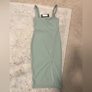 Midi dress with slit